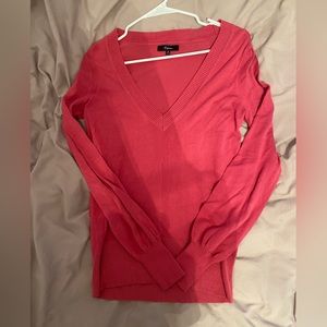 Express Pink V-Neck Sweater Size S